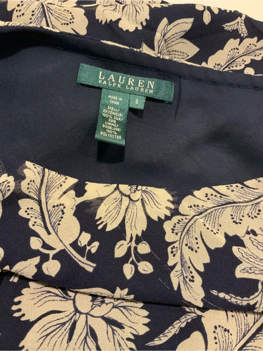 Lauren Ralph Lauren Navy and Cream Floral Maxi Skirt - Picture 8 of 14